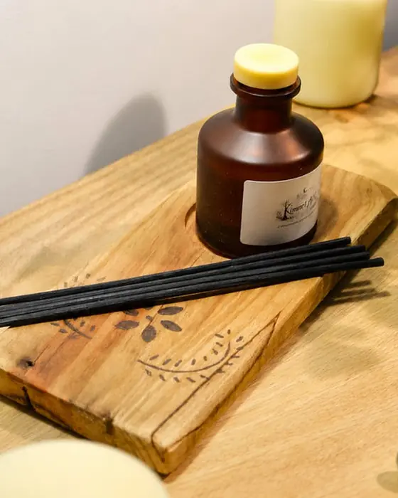Base decorativa de madera para mikado